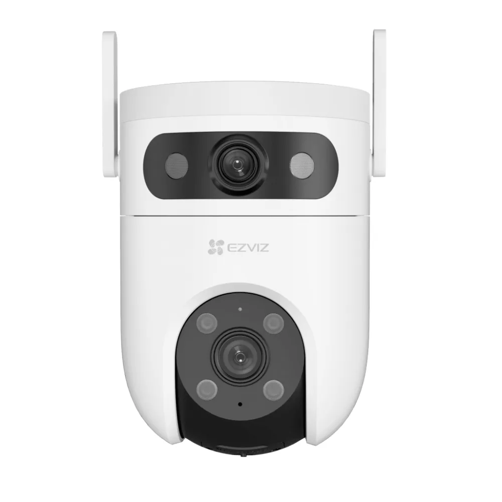 Cámara IP WiFi 6 (2.4 GHz y 5 GHz) PT Dual-Lente  / 2K (3mp + 3mp) / Visión Nocturna Color Hasta 40m / Detección IA Humano-Vehículo / Seguimiento Automático / Defensa Activa con Sirena y Luz Estroboscópica – vista 2