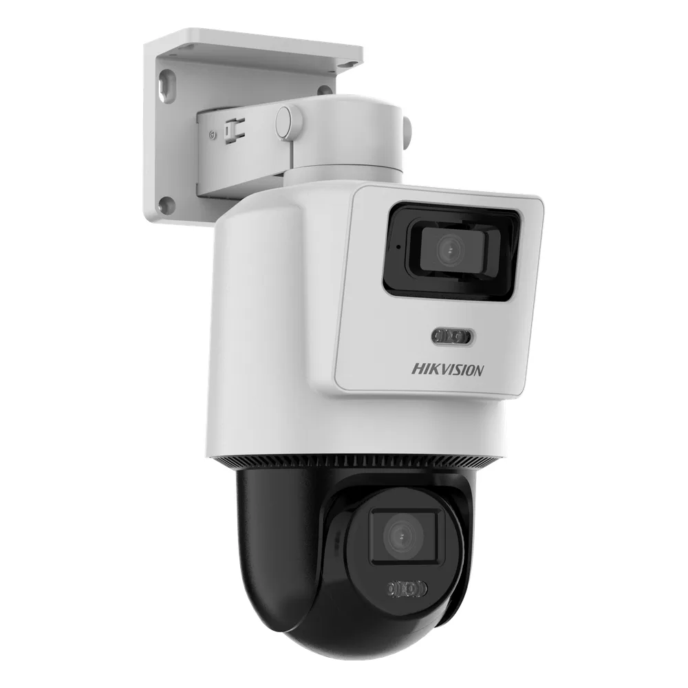 Cámara PTZ TandemVu 4 MP + 4 MP / Lentes 2.8 mm + 8 mm / Dual Light IR + Blanca 30 m / IP66  / Audio Bidireccional – vista 3