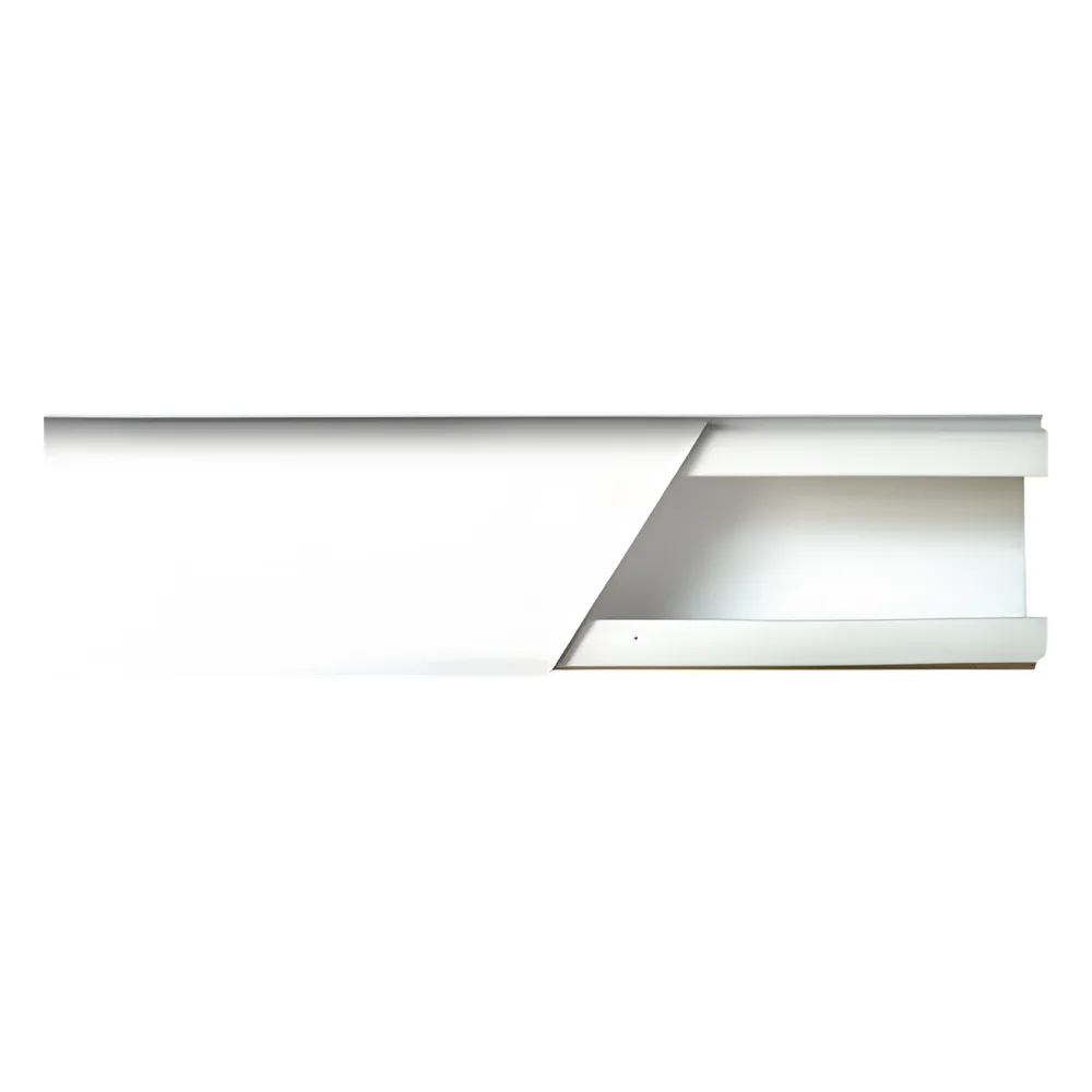Canaleta color blanco de PVC auto extinguible de una vía, 20 x 17 tramo 2.5m (5201-01250)