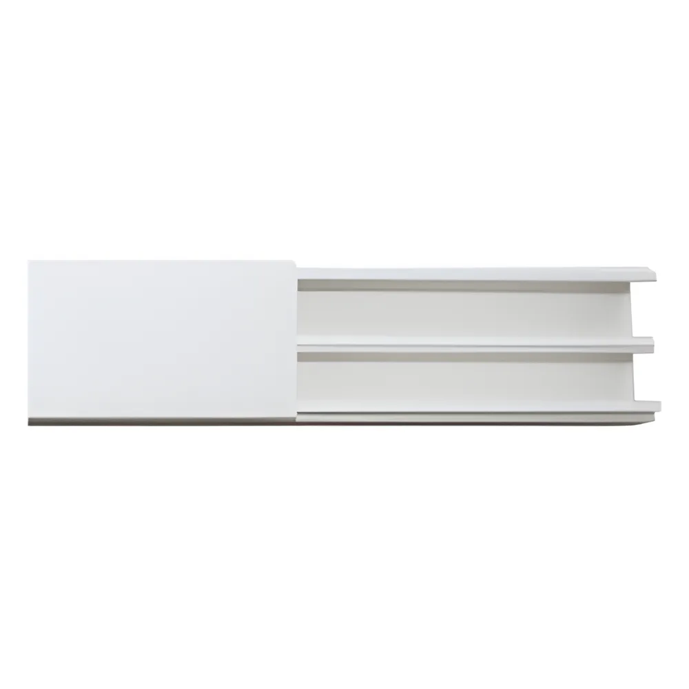 Canaleta en color blanco de PVC auto extinguible, 35 x 17, tramo de 2.5m (5301-01250)