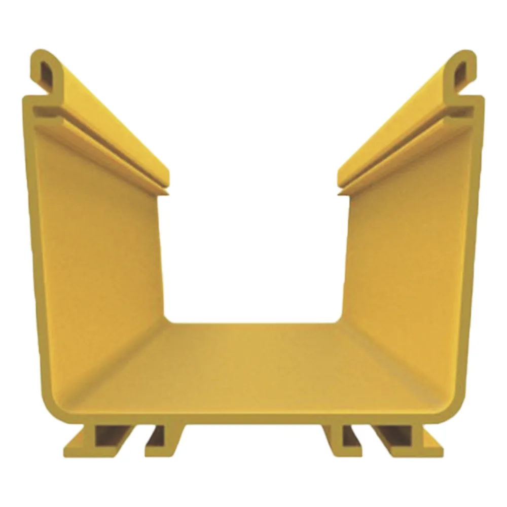 Canaleta FiberRunner™ 4X4, de PVC Rígido, Color Amarillo, 2 m de Largo – vista 2