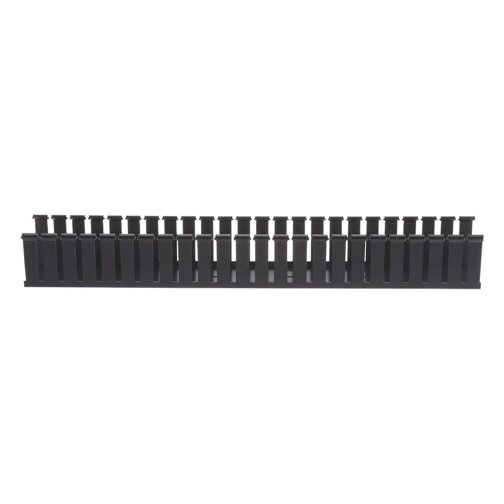 Canaleta Ranurada de PVC sin Tapa, Tipo G, 108 mm de Ancho, 104.1 mm de Alto y 1828.8 mm de Largo, Color Negro