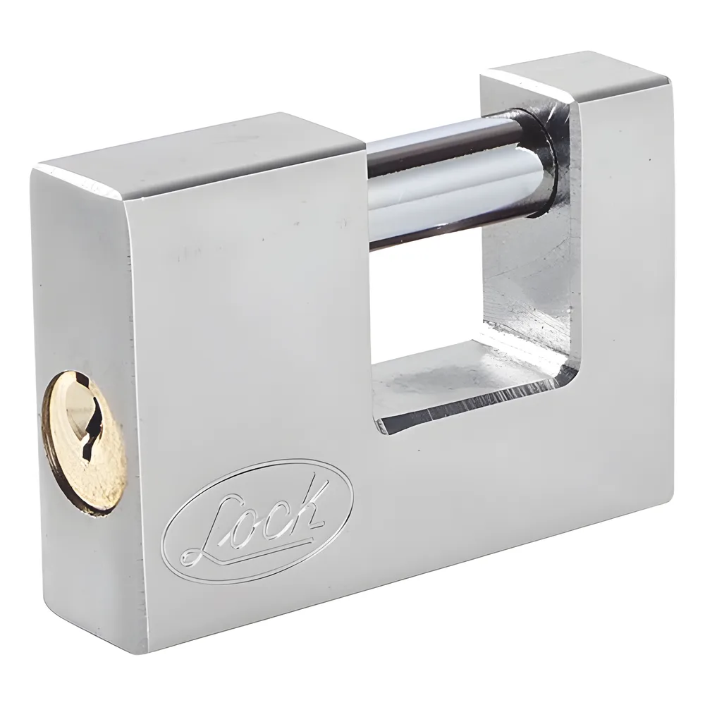 Candado para Cortina Metálica / Medida 80 mm/ Acabado Cromo Satinado/ Nivel de Seguridad 6 / Llave Estándar.