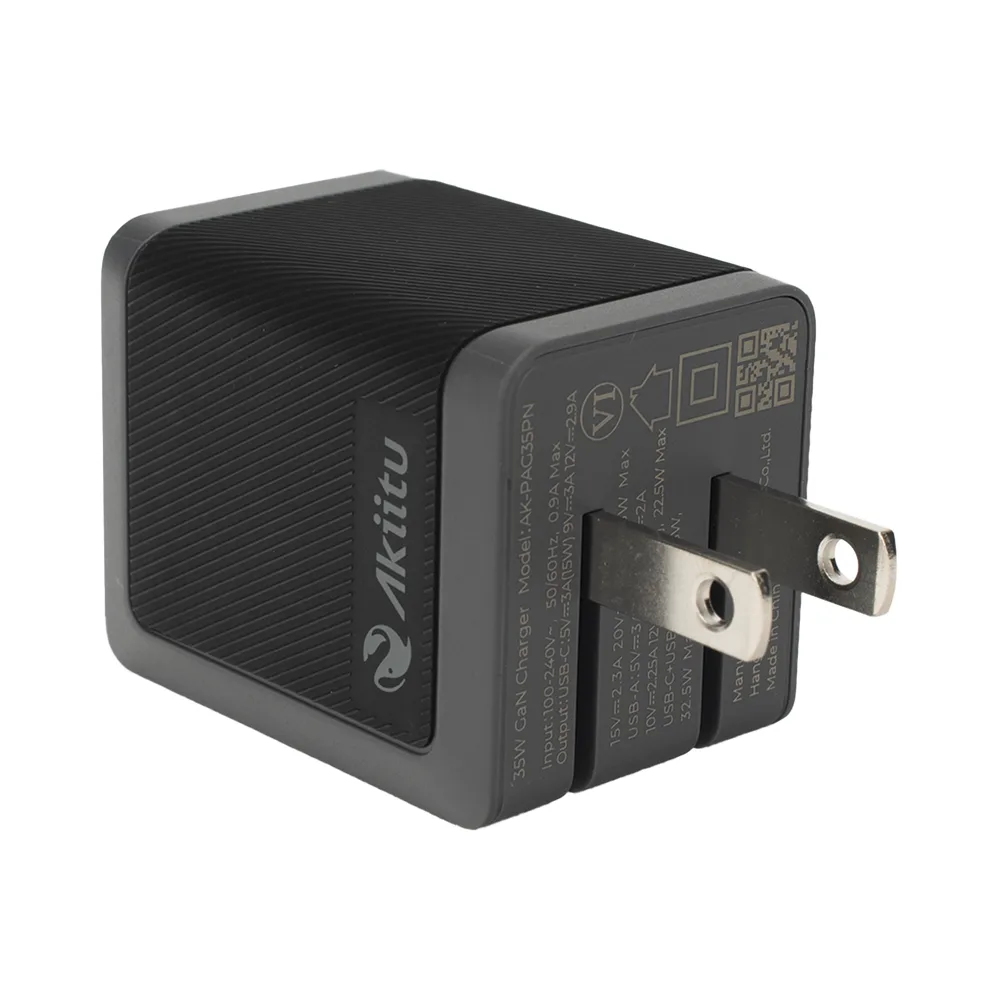 Cargador GaN III 35W / USB-C PD 35W + USB-A 22.5W / Doble Puerto Simultáneo / PD3.0 PPS QC4.0 AFC SCP FCP / Diseño Plegable de Bolsillo / Protección Integral 6 Capas – vista 4