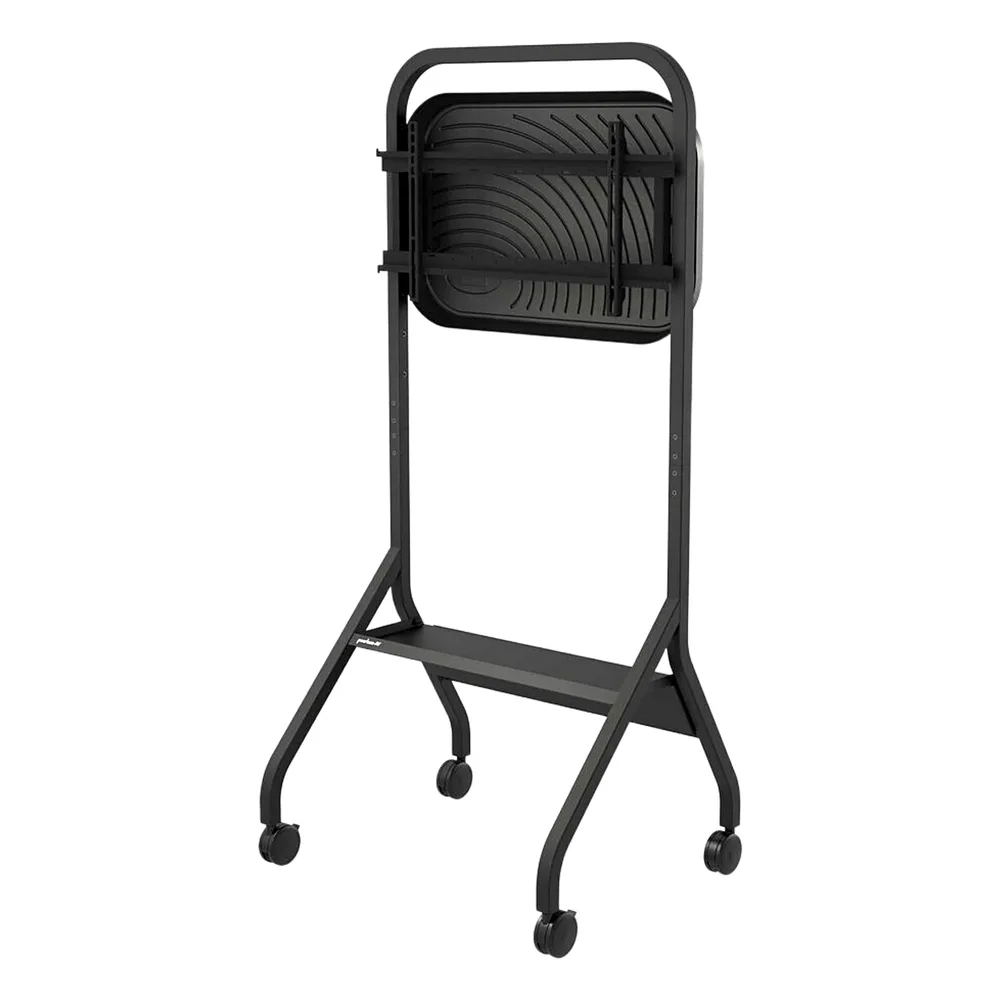 Carro Móvil para Pantalla Plana / 43" a 75"+ Displays / Altura Ajustable 49.8"-65.8" (126.5-167.1 cm) / Capacidad 150 lb (68 kg) / 4 Ruedas Dobles 4" (102 mm) / Gestión de Cableado Interno / Estructura Tubular / Incl