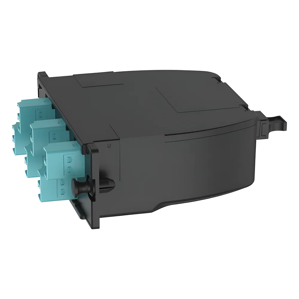 Casete OptiCom de Fibra Óptica Multimodo OM4, Con Conector MPO a 6 LC Duplex, Polaridad Método A, Pérdida de Inserción Estándar – vista 2