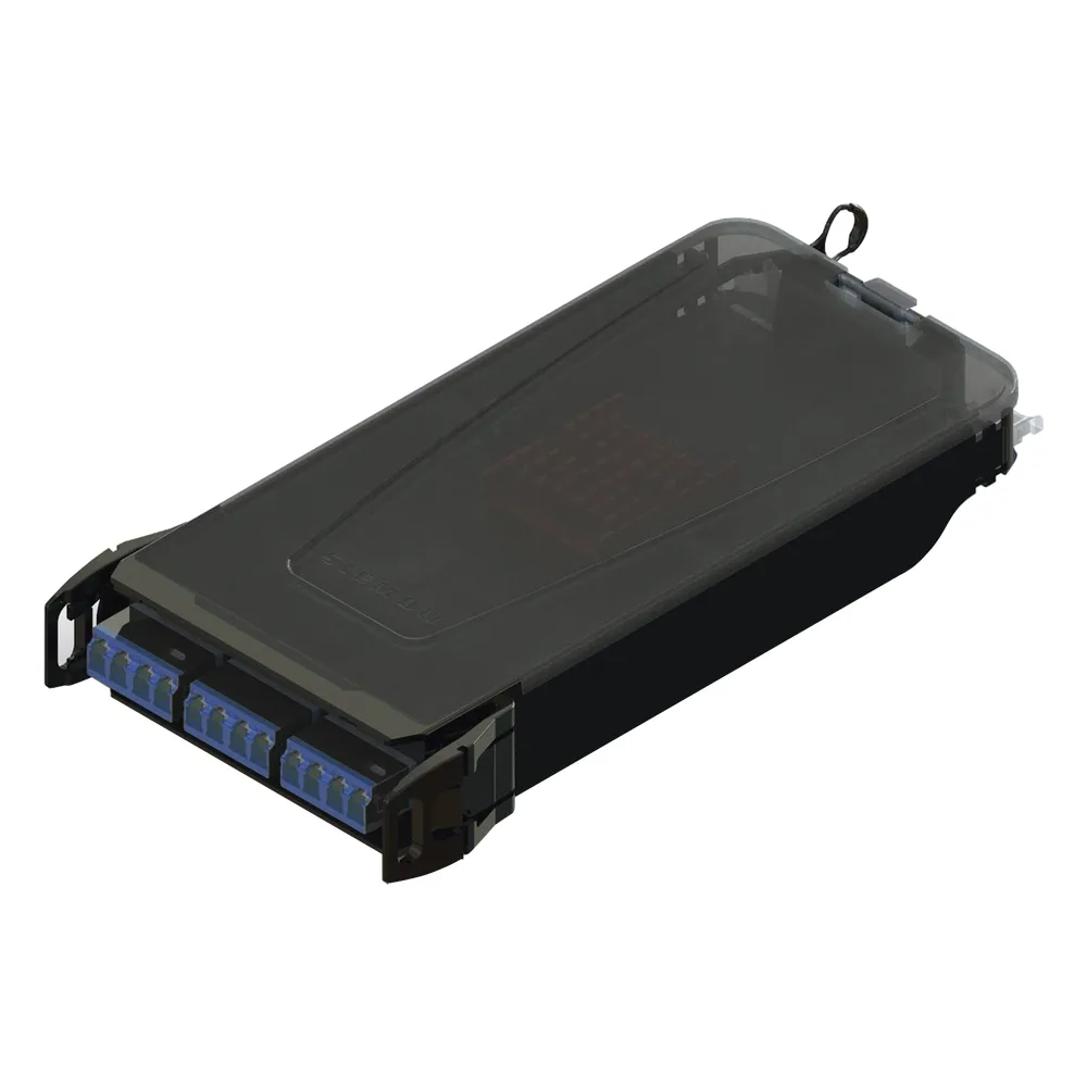 Cassette para Empalme (Fusión) LightVerse, Hasta 12 Fibras, Conectores LC/UPC Shuttered, para Fibra Monomodo, 900um, 1 Metro (3.28 Pies)