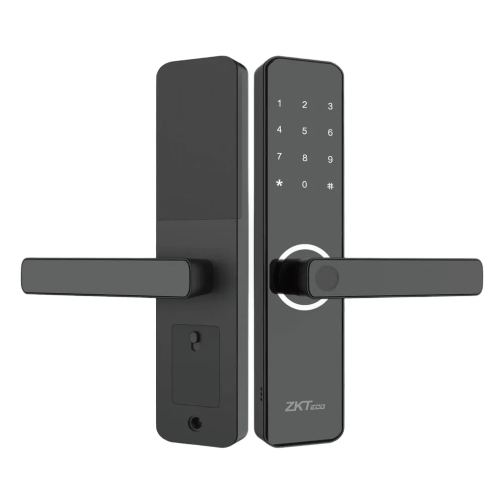 Cerradura Inteligente / Huella Digital y Wi-Fi / Mortise Europeo DIN / 300 Usuarios / App ZSmart / Carga Emergencia Micro-USB