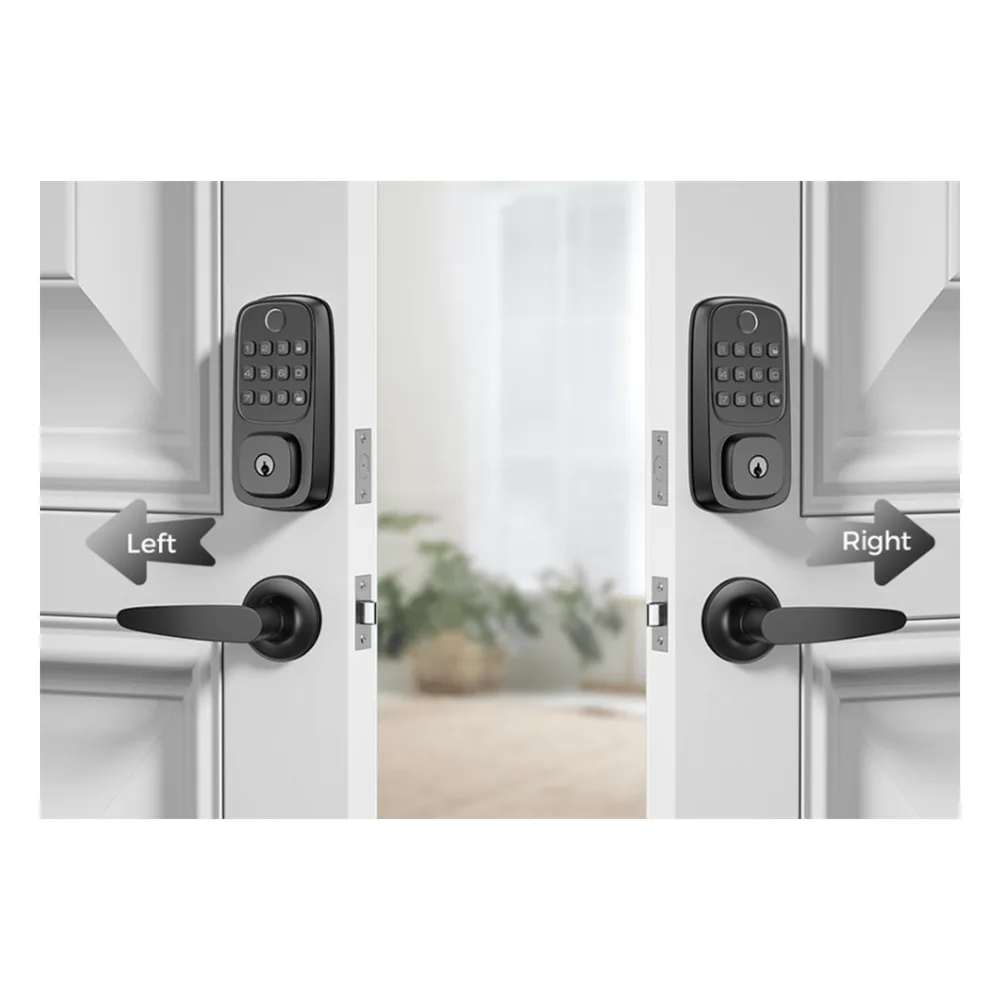 Cerradura Inteligente WiFi / Escáner de Huellas Dactilares / Teclado Numérico / Control por App / 8 Baterías AA / Bloqueo Manual y Automático / Compatible con Puertas 35-55 mm – vista 2