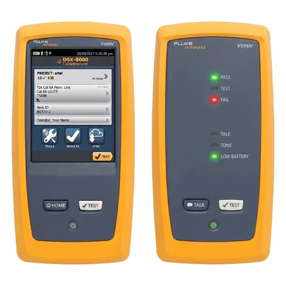 Certificador DSX-602 para Cable de Cobre Cat5e, Cat6 y Cat6A, Frecuencia de 500 MHz, Con WiFi Integrado y Pantalla LCD de 5.7 Pulgadas (14.48 cm), Versión Internacional – vista 2