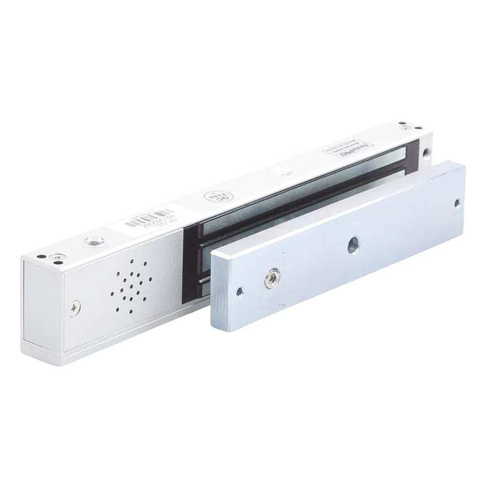 Chapa magnética 600Lb con  Buzzer de alarma de puerta mantenida abierta / LED indicador de estado /  Sensor de estado de placa/ Libre de Magnetismo Residual – vista 2