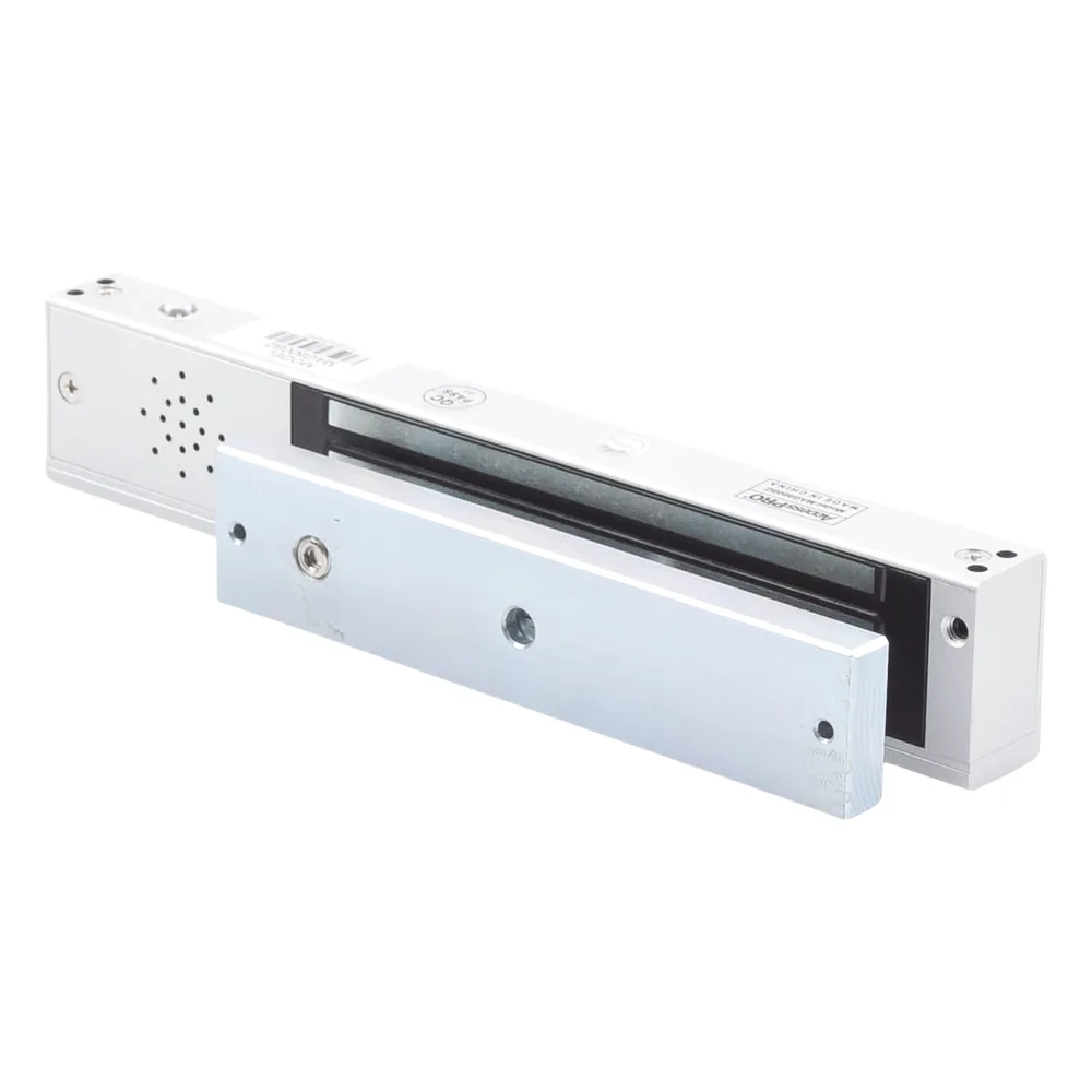 Chapa magnética 600Lb con  Buzzer de alarma de puerta mantenida abierta / LED indicador de estado /  Sensor de estado de placa/ Libre de Magnetismo Residual – vista 3