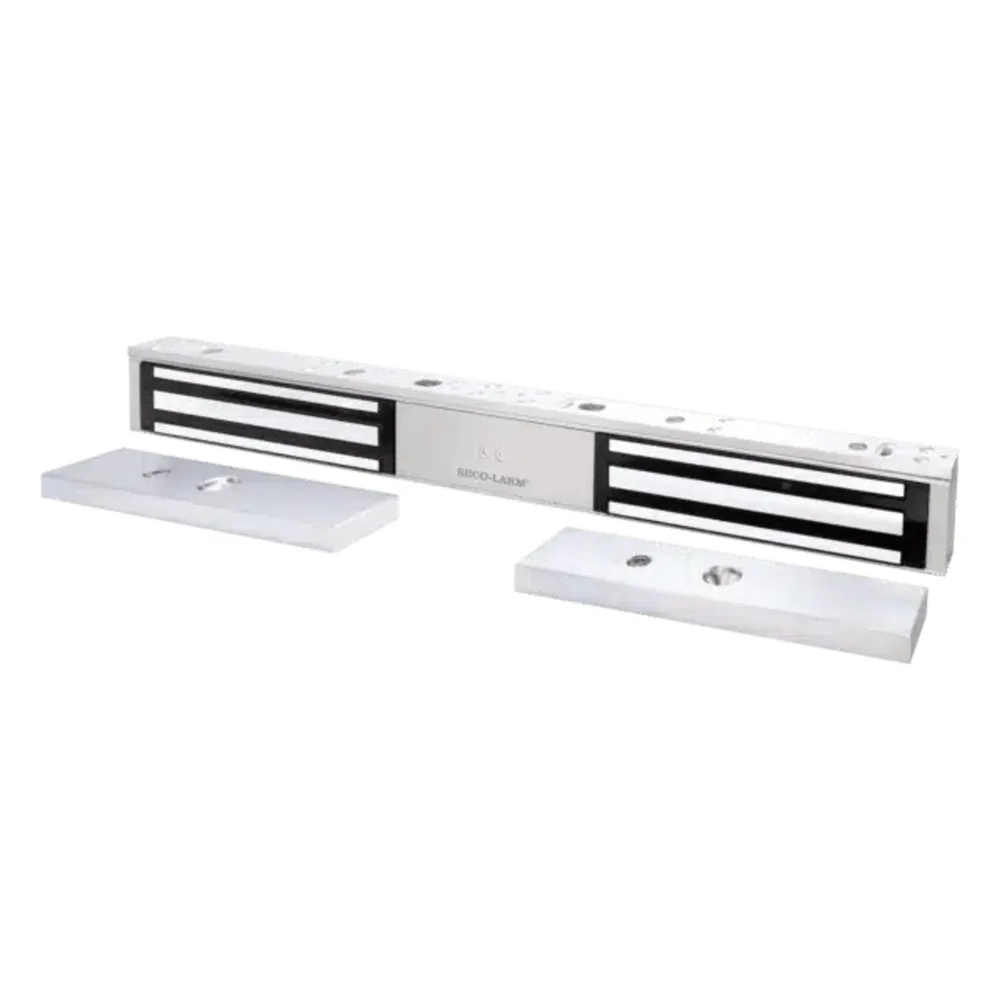 Chapa Magnética Doble 600 Lbs por Lado / Led de Estado / Libre de Magnetismo Residual / Sensor de Adherencia / UL