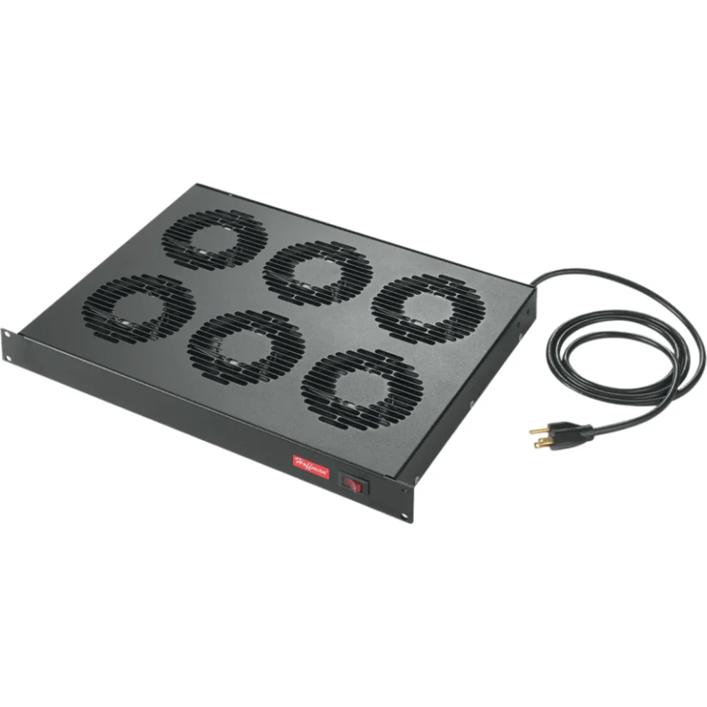 Charola con Ventiladores para Rack 19 in (48.3 cm) / 1U / 3 Ventiladores / 45W / 100-120V AC / Acero Negro RAL 9005