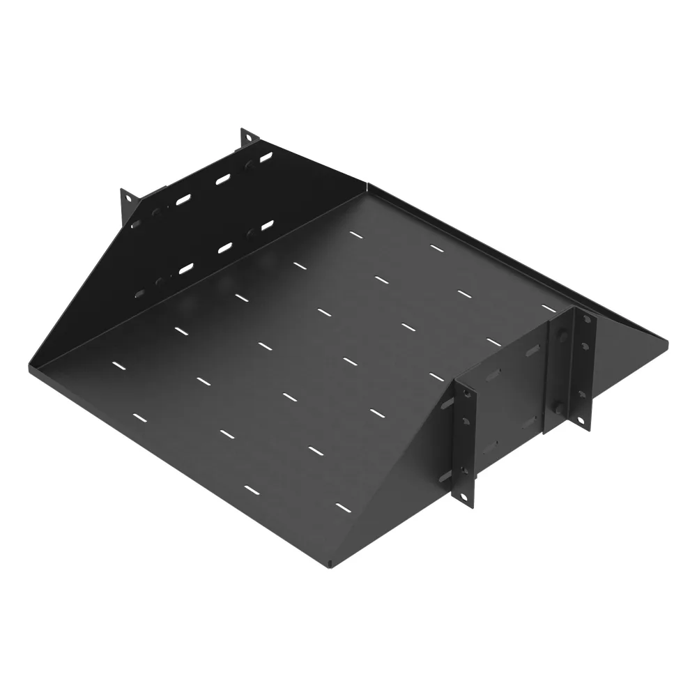Charola para Soportar Equipos en Rack de 19", Profundidad Ajustable hasta 484 mm. 150 Kg  de Carga, Compatible con Racks de Doble Perforación, 3U