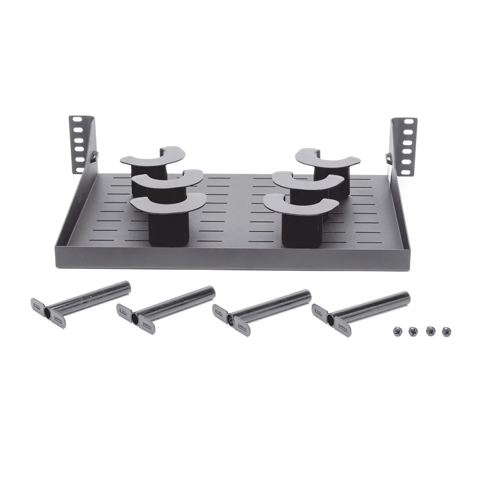 Charola Ventilada Para Administración de Cable en Racks o Gabinetes, con 6 Postes para Control de Holgura, de 19in, 2 UR, Color Negro – vista 6