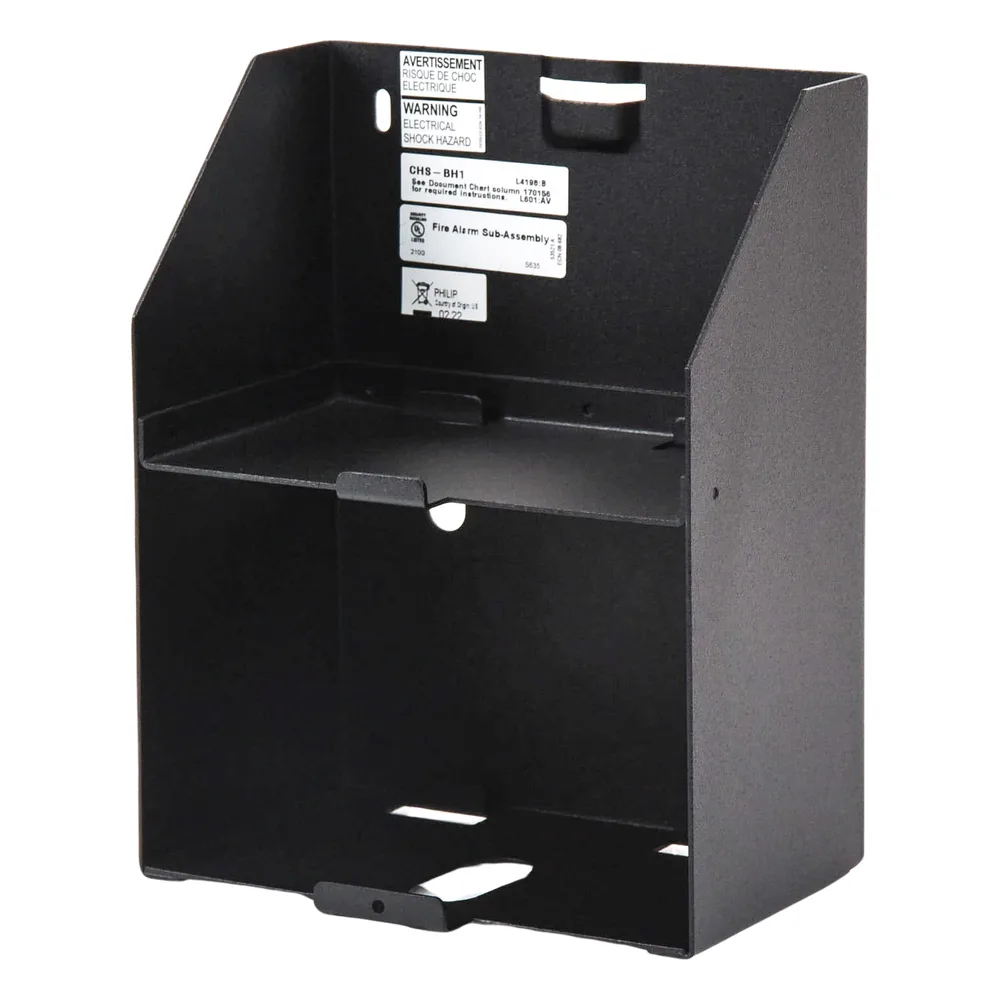 Chasis auxiliar para dos baterías de 12 Ah / montaje lateral en amplificadores serie DAA2 de NOTIFIER / negro – vista 2