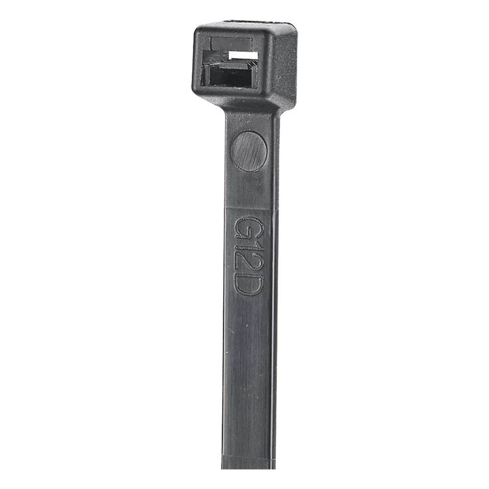 Cincho de Nylon 6.6 StrongHold™, 300mm largo x 3.6mm ancho, Color Negro, Exterior Resistente a Rayos UV, Paquete de 100pz