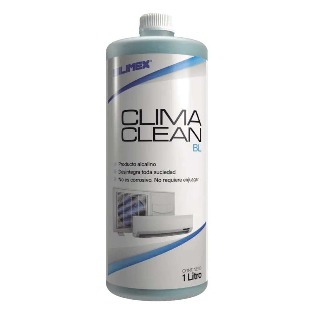 CLIMA CLEAN BL Limpiador a Base de Agua que Garantiza una Limpieza Profunda y Profesional en Serpentines de Minisplits, Mejorando su Eficiencia y Prolongando su Vida Útil