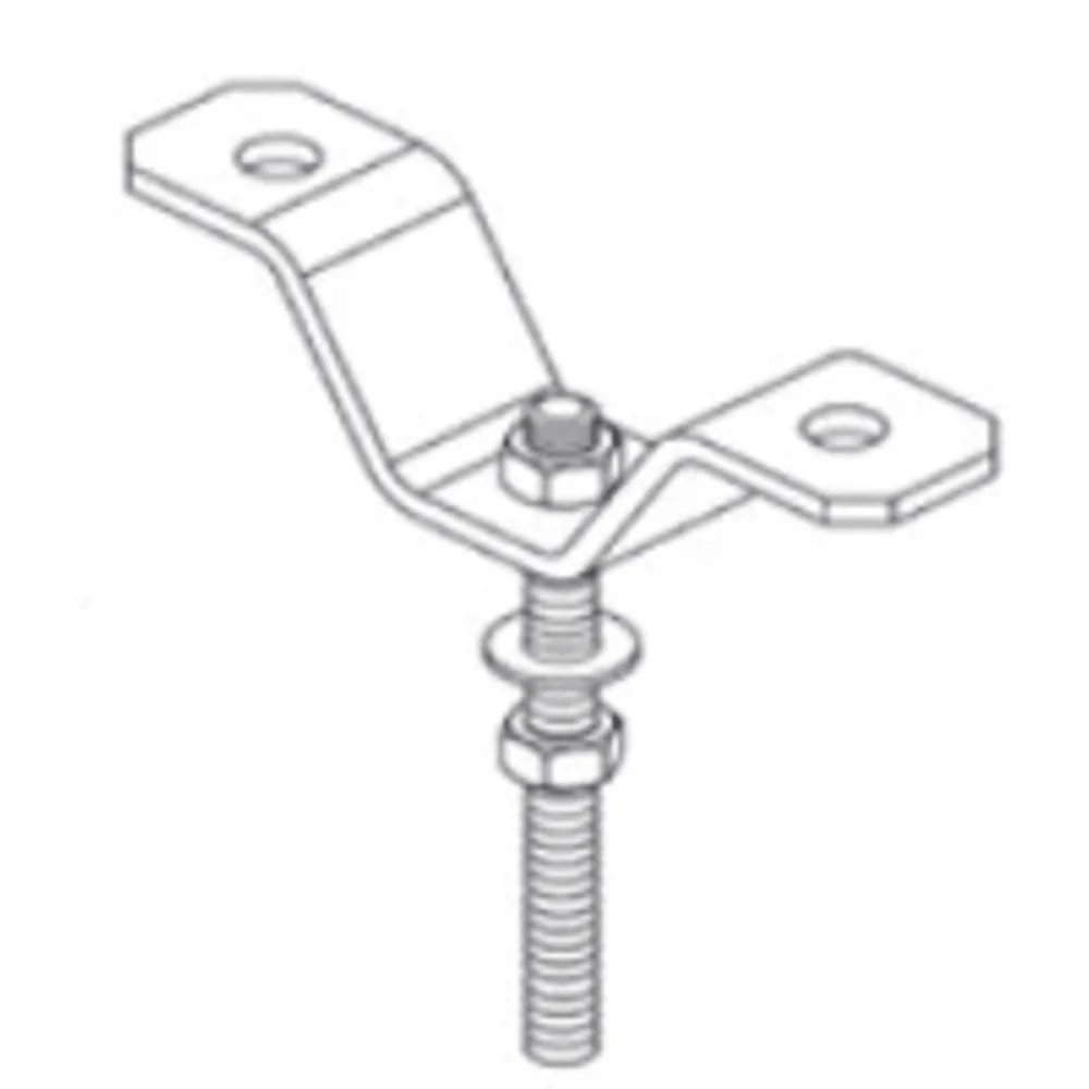 Clip U para fijar barra roscada de  1/2" (13 mm). – vista 2