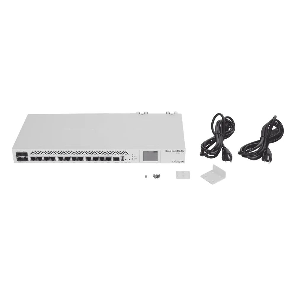 Cloud Core Router, CPU 36 Núcleos, Througput 16Gbps / 24Mpps, 12 Puertos Gigabit Ethernet, 4 Puertos SFP y 4 GB de memoria, Ideal para IPsec – vista 6