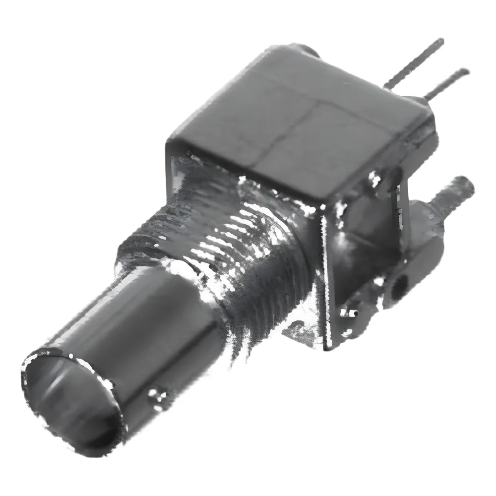 Conector BNC Hembra a 75 Ohm, Montaje Vertical en PCB.