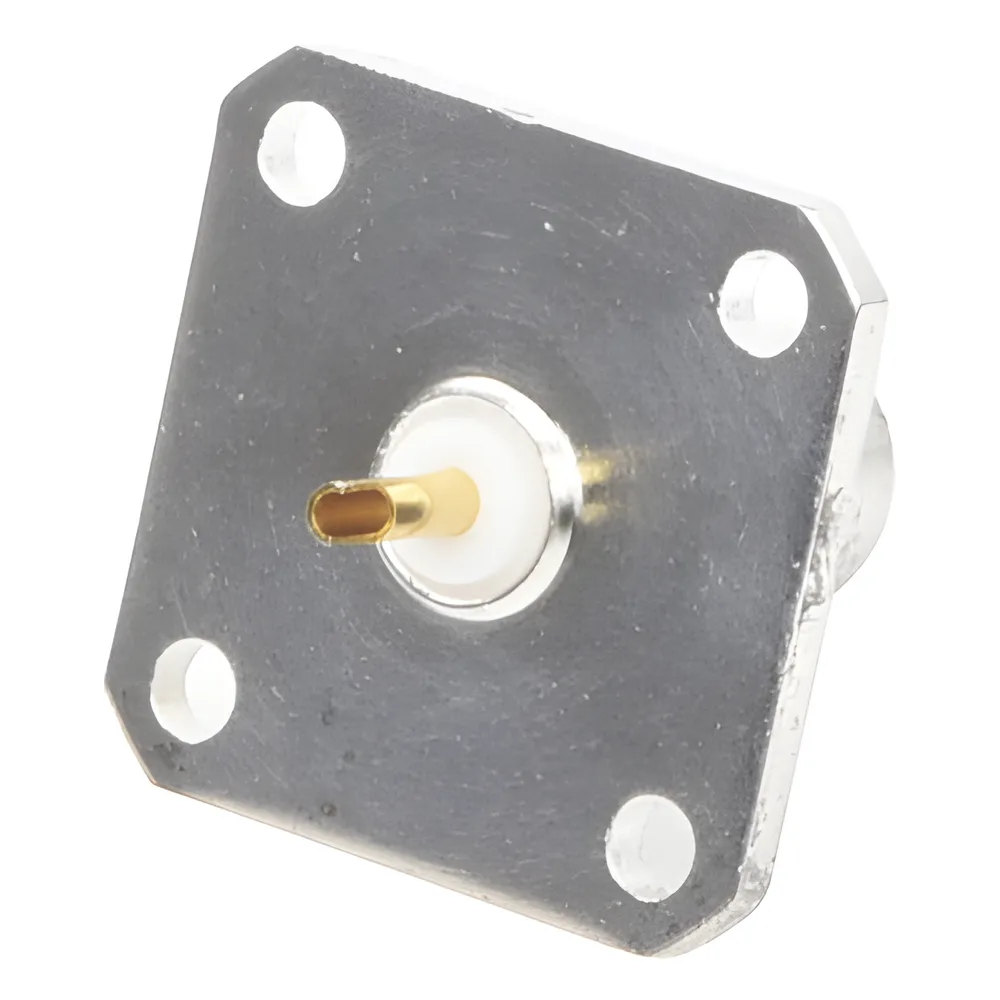 Conector BNC Hembra para Chasis, 18 mm uso en Duplexers Syscom con UG-177/U.