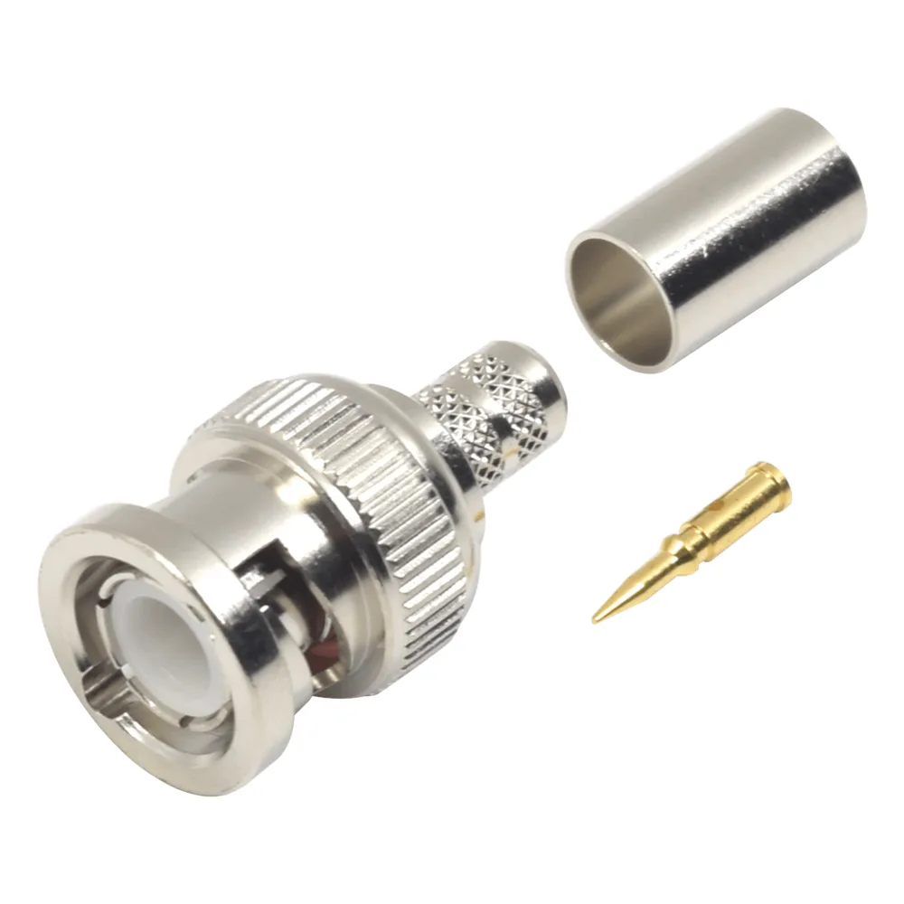 Conector BNC Macho de Anillo para cables RG-8/X, LMR-240, 9258.