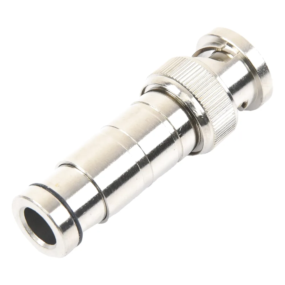 Conector BNC Macho en 75 Ohm, de Compresión Axial para Cable Coaxial RG-59/U, Níquel/ Oro/ Politetrafluoroetileno. – vista 4