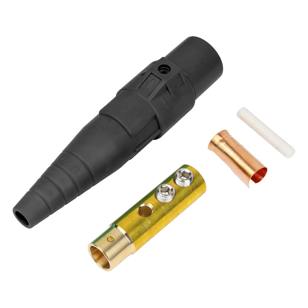Conector Camlock Hembra / 400 Amperes / AC 600V / Abrazadera Compresión / Plástico Ingeniería / Varios Colores / Cable 2/0 AWG a 4/0 AWG