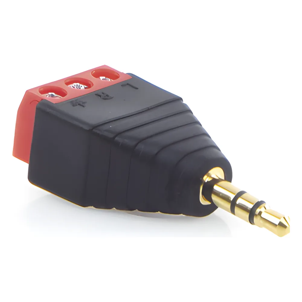 Conector de audio de 3.5mm macho a terminal de tornillo de 3 pines – vista 2