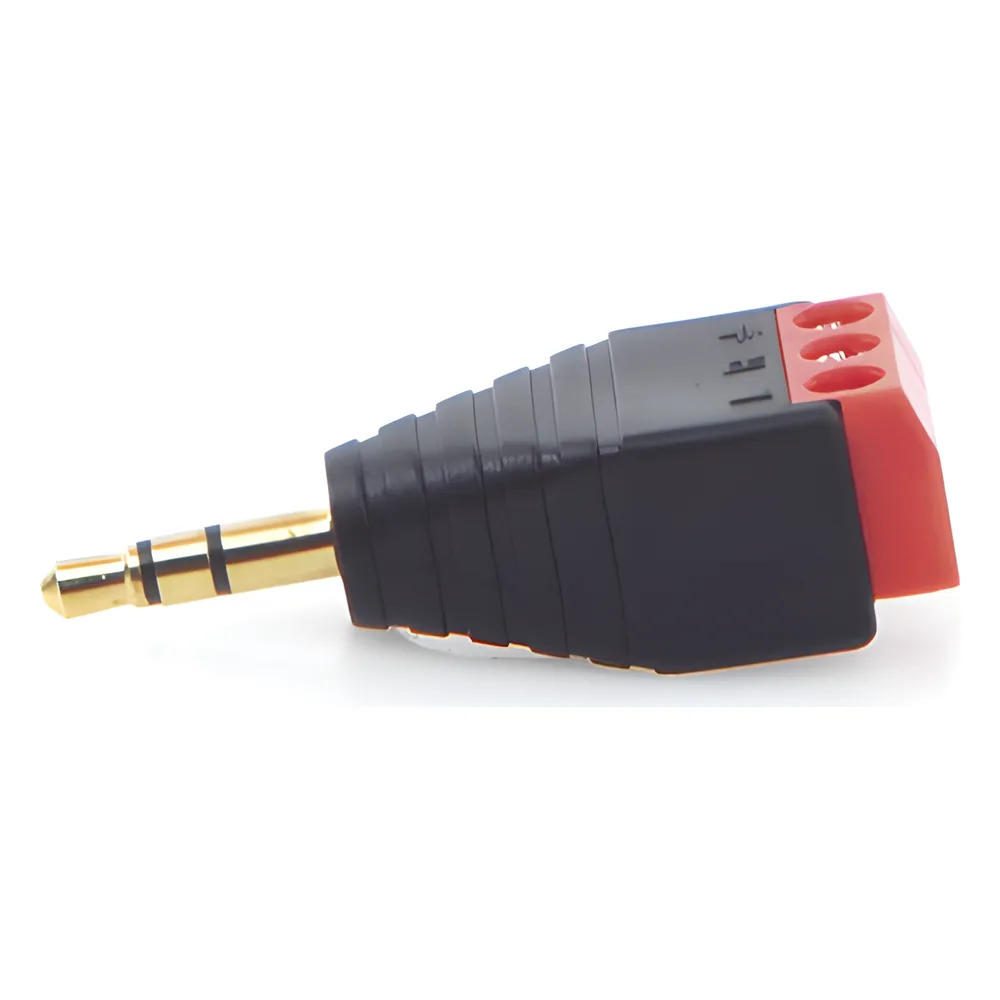 Conector de audio de 3.5mm macho a terminal de tornillo de 3 pines – vista 4