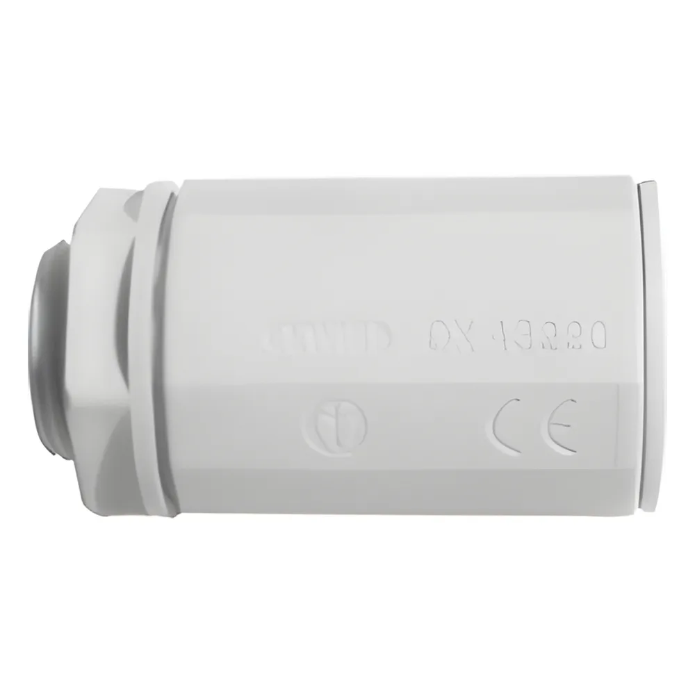 Conector de tubería rígida a caja (Racor), PVC Auto-extinguible, de 20 mm