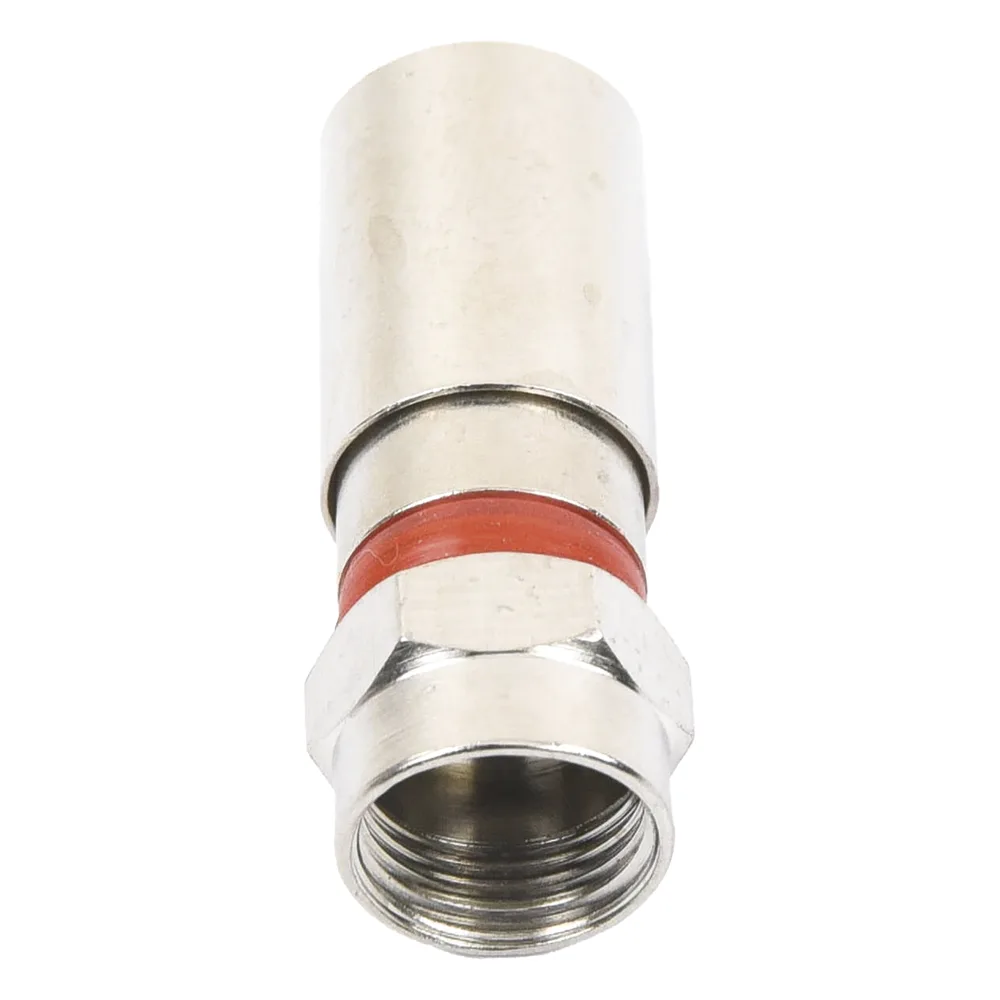 Conector F Macho de Compresión, Metálico para cable RG-59, Cuerpo de Bronce Niquelado. – vista 2