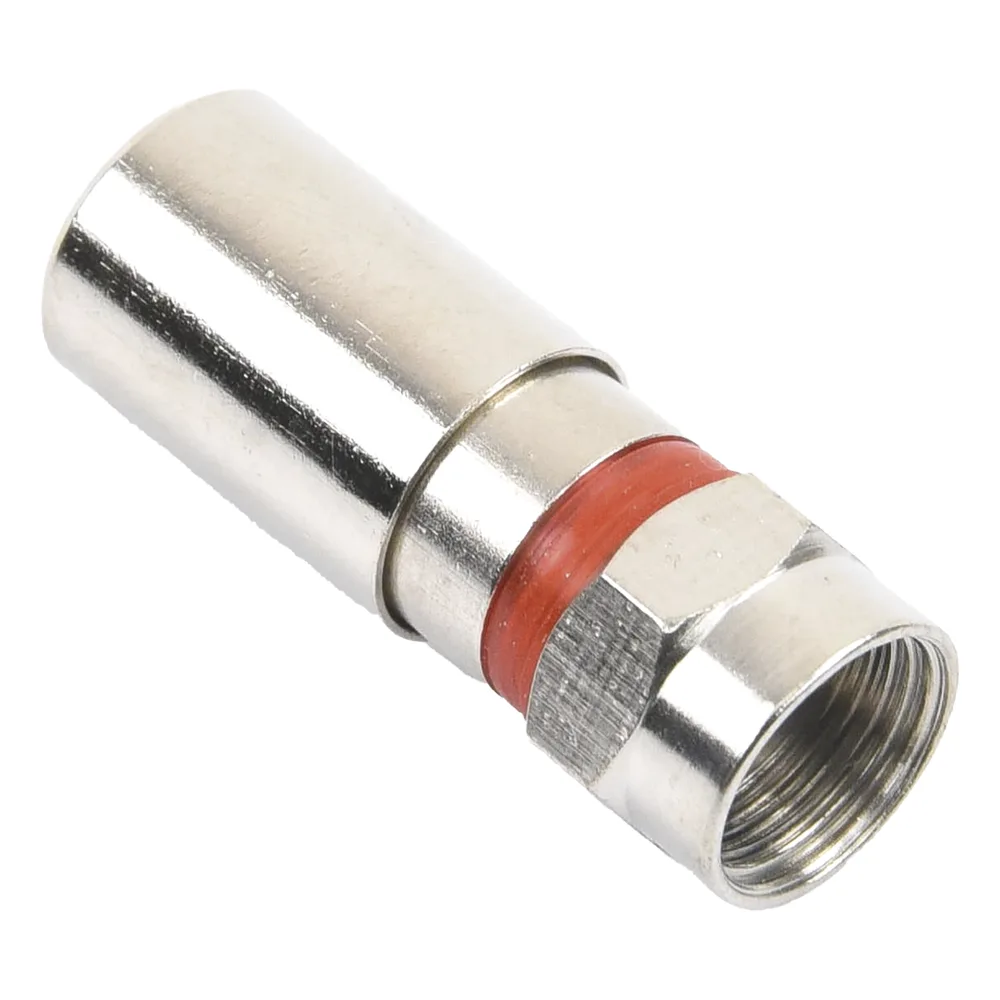 Conector F Macho de Compresión, Metálico para cable RG-59, Cuerpo de Bronce Niquelado. – vista 3