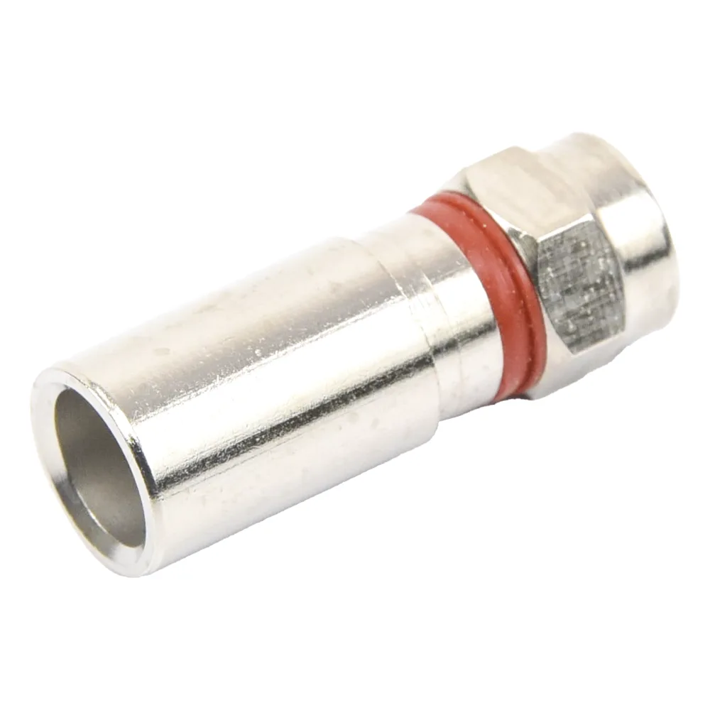 Conector F Macho de Compresión, Metálico para cable RG-6, Cuerpo de Bronce Niquelado. – vista 4