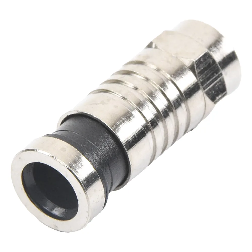 Conector F Macho de Compresión para cable RG-59, Cuerpo de Bronce Niquelado. – vista 4