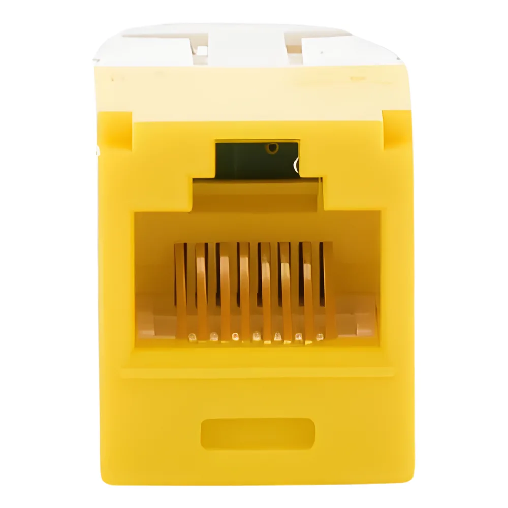 Conector Jack RJ45 Estilo TG, Mini-Com, Categoría 6, de 8 Posiciones y 8 Cables, Color Amarillo – vista 3