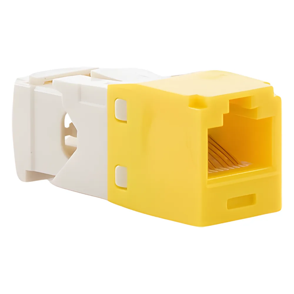 Conector Jack RJ45 Estilo TG, Mini-Com, Categoría 6, de 8 Posiciones y 8 Cables, Color Amarillo – vista 4
