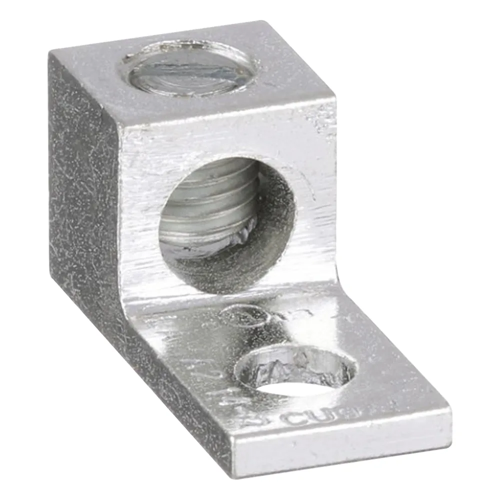 Conector Mecánico de Aluminio, de Un Orificio 1/4" y Un Barril, para Cable de 14 a 2 AWG. 1 Pieza