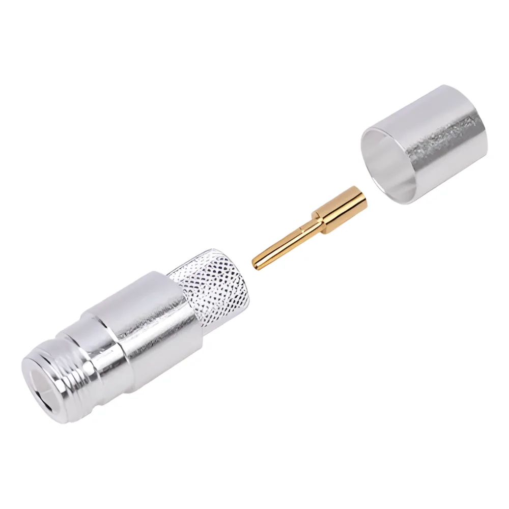Conector N Hembra de Anillo Plegable para LP600, LMR-600, 7977A, CNT-600.