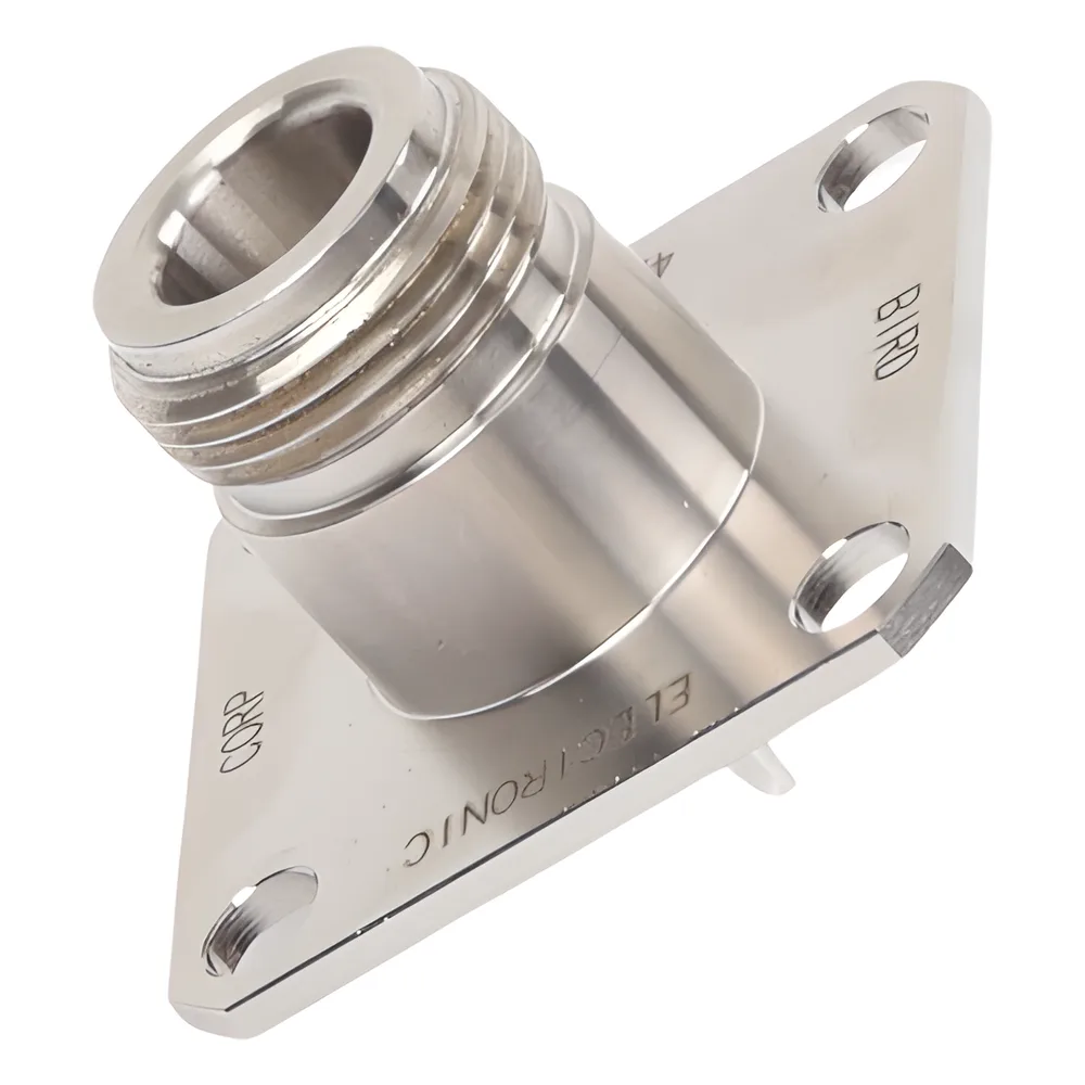 Conector N Hembra de Cambio Rápido / Wattmetro BIRD 43, 4304, 4 perforaciones a 18 mm, Níquel/ Plata/ Teflón.â€‹ – vista 3