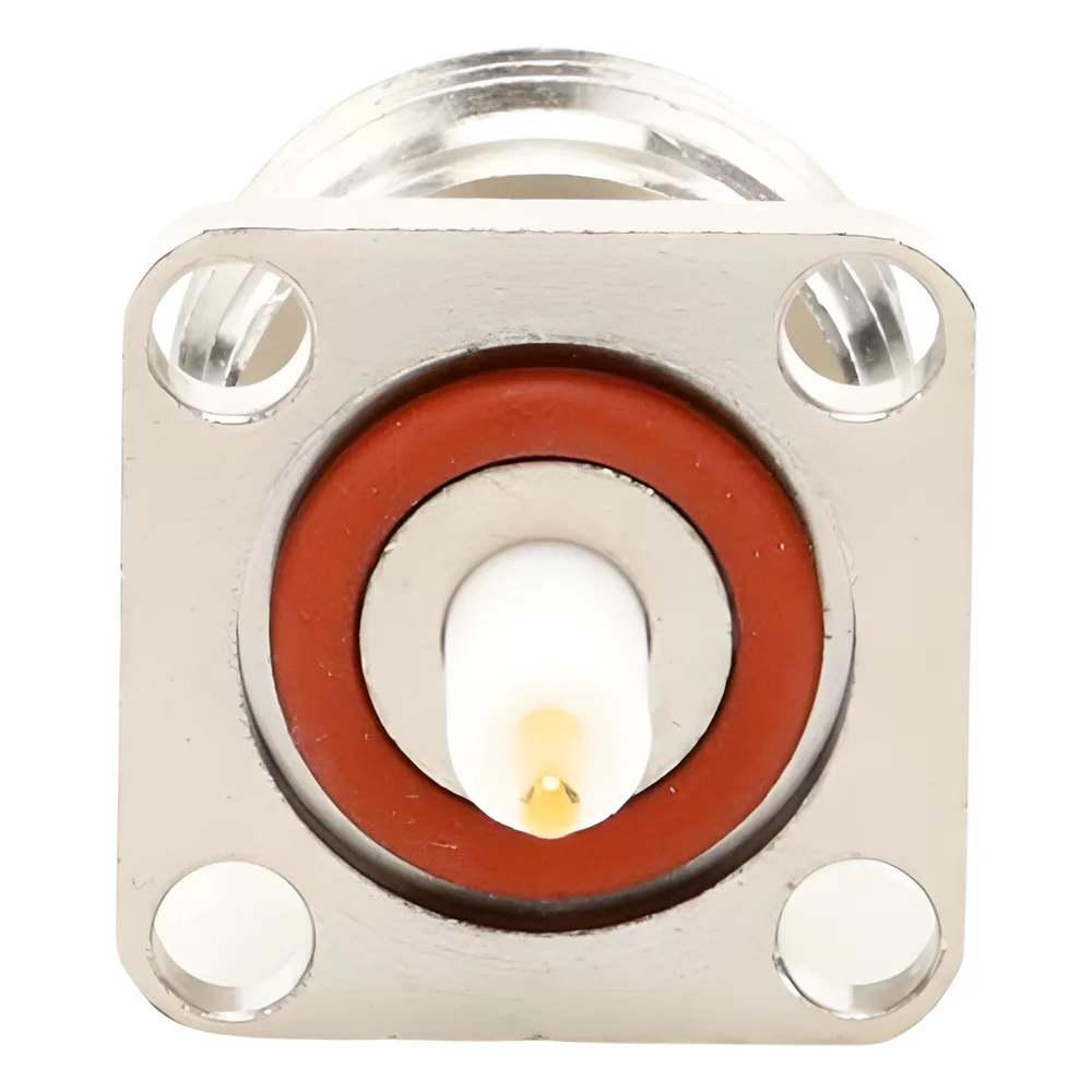Conector N Hembra de Montaje de Panel con 4 perforaciones a 12.7 mm, soldable. – vista 6