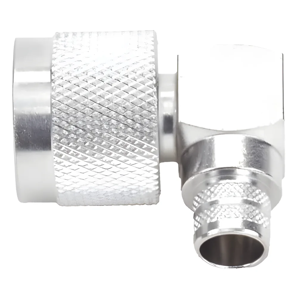 Conector N Macho en Ángulo Recto de Anillo Plegable para RG-8/U, 9913, LMR-400, Plata/ Oro/ Teflón – vista 2