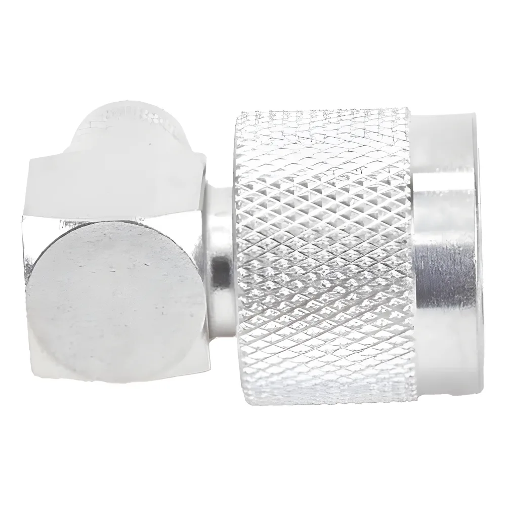 Conector N Macho en Ángulo Recto de Anillo Plegable para RG-8/U, 9913, LMR-400, Plata/ Oro/ Teflón – vista 3