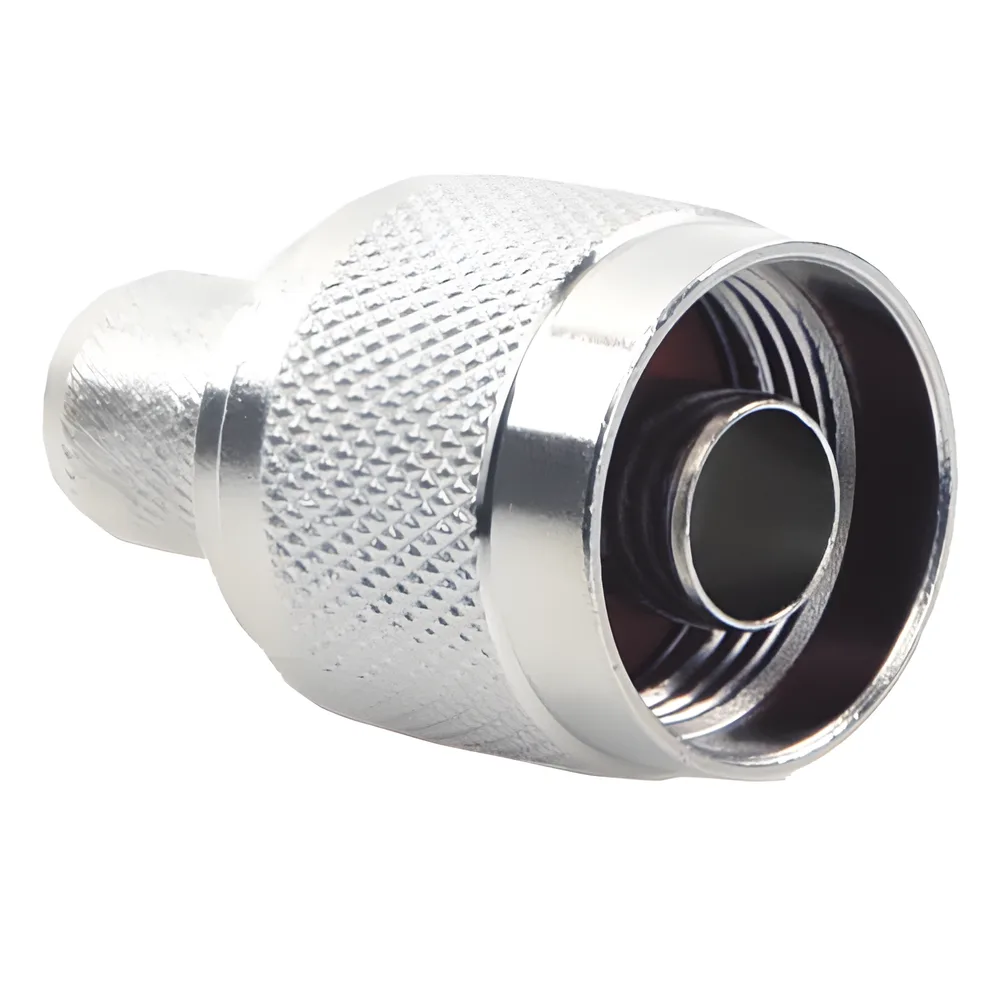 Conector N Macho para 75 Ohm de Anillo Plegable para cable RG-11, Niquel /Oro /Teflón.