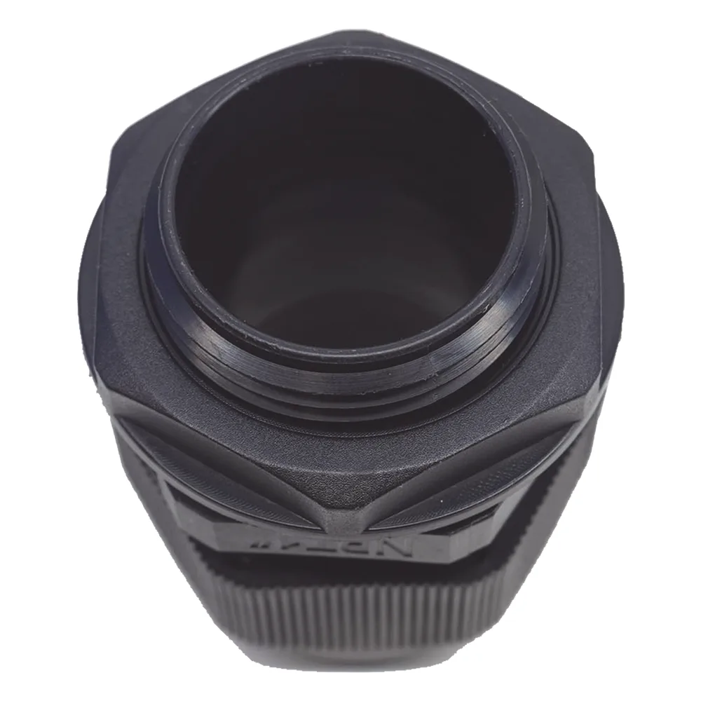 Conector Plástico Negro Tipo Glándula para Rosca NPT 1" – vista 4