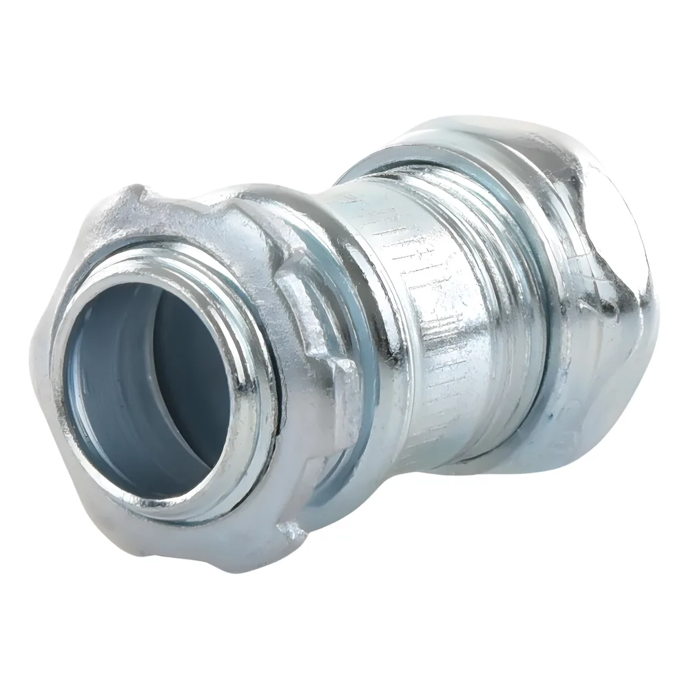 Conector Recto Compresión de Acero Galvanizado para Pared Delgada de 1/2" . – vista 4