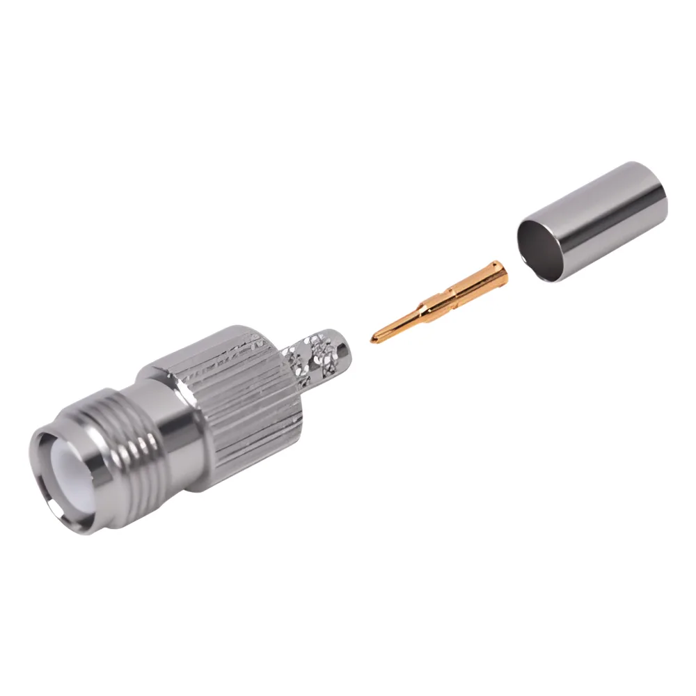 Conector TNC Hembra Inverso para cable RG-142/U.