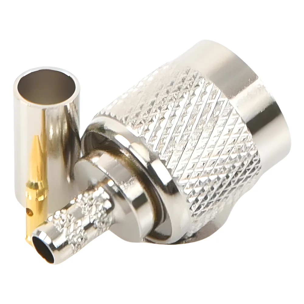 Conector TNC Macho de Anillo Plegable para Cables RG-58/U, LMR-195, Níquel/ Oro/ Delrin. – vista 4